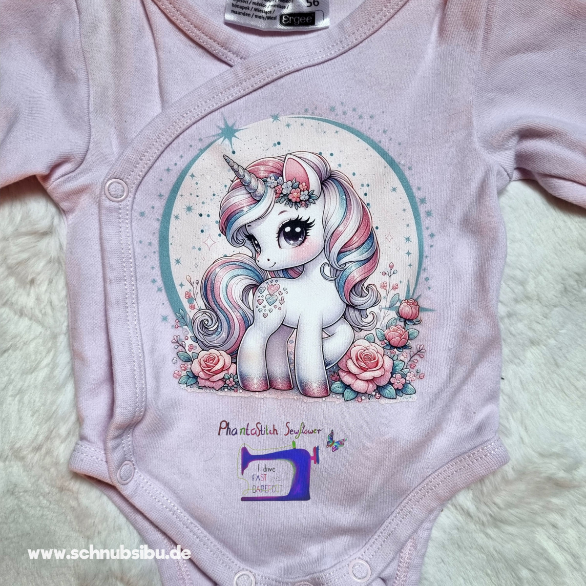 Bügelbild Einhorn White Edition Nr. 5